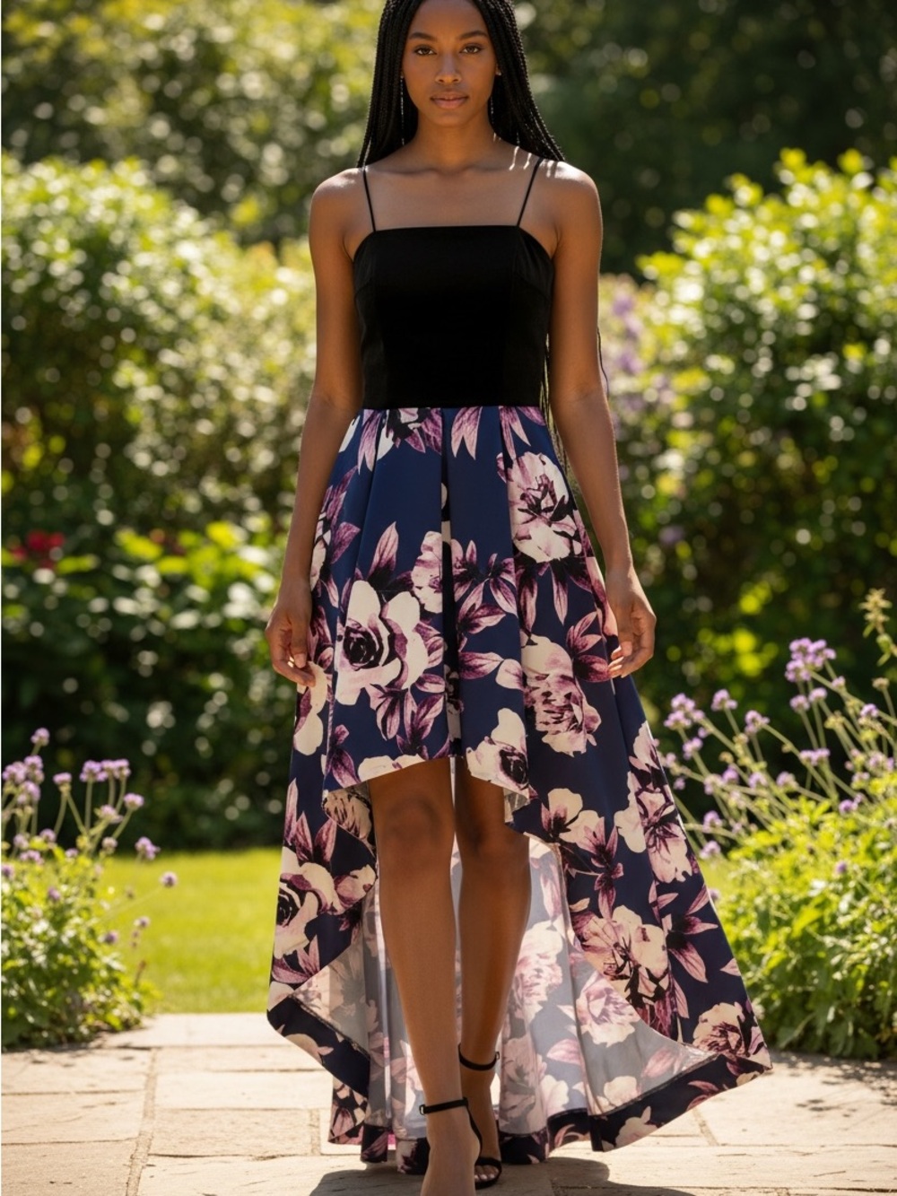 Speechless Floral High-Low Dress